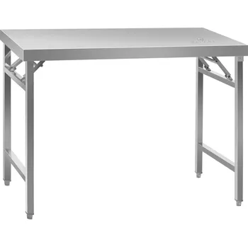 Kuchyňská pracovní deska Pracovní stůl z ušlechtilé oceli - ECO - 70 x 120 cm - 215 kg - skládací - Royal Catering RCAT-120/70KE