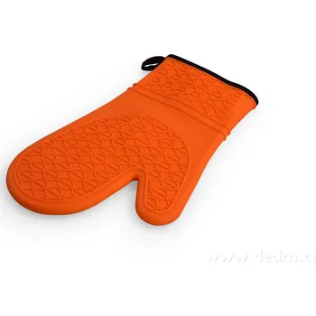 Chňapka SILICHŇAPKA | silikonová chňapka s polstrováním a protiskluzovou úpravou | 18 × 30 cm oranžová