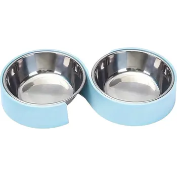 Miska pro psa Dvojité misky pro psa Barva: Modrá