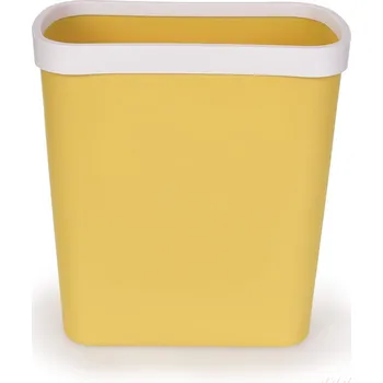 Odpadkový koš PRAKTIK | 8,5 L | elegantní odpadkový koš bez víka s odnímatelným rámečkem banánový