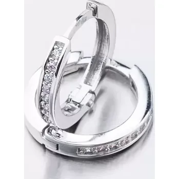 Náušnice Dětské náušničky bílé zlato 585 zirkon kroužky 52GZ-3344BRB