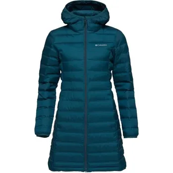 Dámská bunda Columbia LAKE 22 II DOWN LONG HOODED JACKET XS Tmavě zelená, Bílá