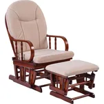 MOB Houpací křeslo s podnoží Tempo Kondela Tolmon (ořech + béžová)