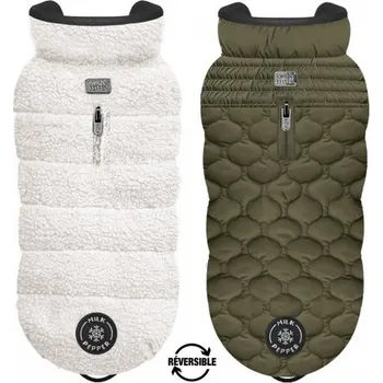 Obleček pro psa Oboustranná bundička pro psy Ralph Milk & Pepper khaki Velikost: 35