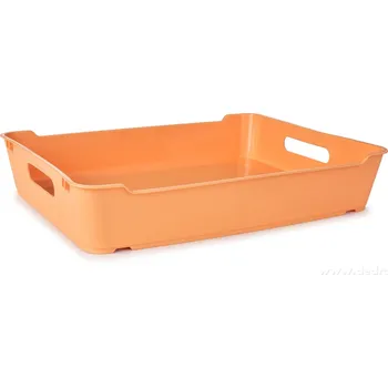 PRAKTIK | plastový tác/podnos s úchyty po stranách | 35 cm meruňkový