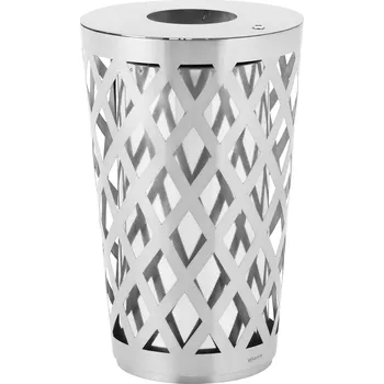 Odpadkový koš ulsonix Odpadkový koš - kulatý - ušlechtilá ocel / pozinkovaná ocel - šedá ULX-GB30