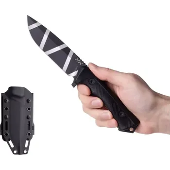 lovecký nůž ANV Knives pevný nůž P250 černá cerakote, GRNPU černá, kydexové pouzdro