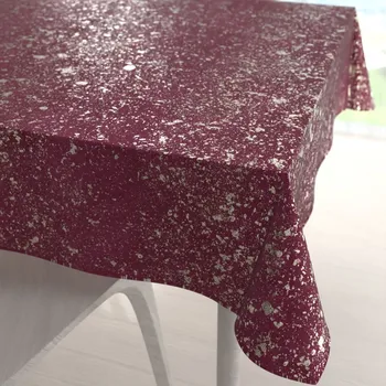 ubrus Velký sametový čtvercový ubrus Isabela IBL-006 Gold Design vínový 150x150 cm