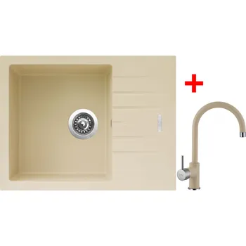 Kuchyňský dřez Akční Sinks PERFECTO 650 Sahara + VITALIA GR