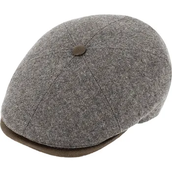 Čepice Fiebig - Headwear since 1903 Zimní retro bekovka 6-panel od Fiebig vlna - hnědá Velikost: 57 cm (M)