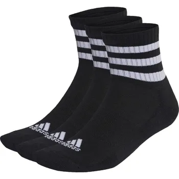 Pánské ponožky Vysoké bavlněné ponožky adidas 3S C SPW MID 3P černé IC1317 - XL