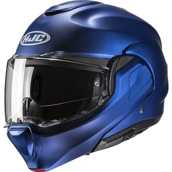 Helma na motorku HJC přilba F100 Solid semi flat metallic blue - XL