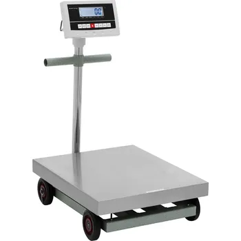 Průmyslová váha Steinberg Systems Plošinová váha - 600 kg / 0,1 kg - 50 x 60 cm - pojízdná - kg / lb - LCD SBS-PF-600/100N