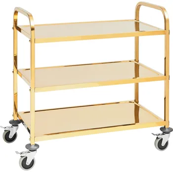 Servírovací stolek Servírovací vozík - 3 police - Royal Catering - do 240 kg - odkládací místa: 89,5 x 49,5 cm RCSW 3.1G