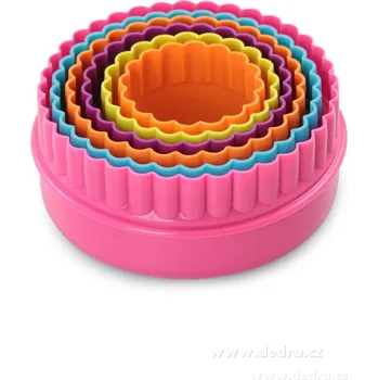 Vykrajovátko CREMO | oboustranná vykrajovátka KOLEČKA | hladká & vlnitá | 6 ks