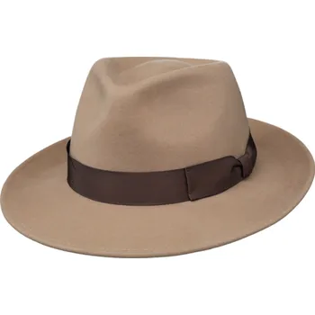 Klobouk Kašmírový béžový klobouk Fiebig – limitovaná kolekce z vlny a kašmíru Velikost: 59 cm (L)
