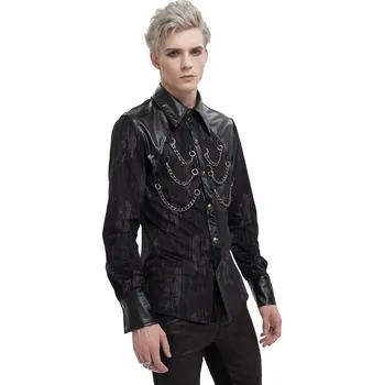 košile pánská s dlouhým rukávem DEVIL FASHION - Punk Hand - 4XL