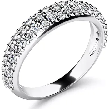 Prsten Dámský prsten bílé zlato 585/1000 přírodní diamant G/SI 140005-B-DIA velikost 49