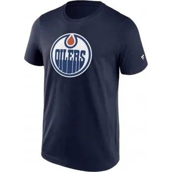 Pánské tričko Pánské triko FANATICS NHL PRIMARY LOGO GRAPHIC EDMONTON OILERS S Tmavě modrá, Mix