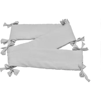 přikrývka Šedý lněný mantinel do postýlky STONE GRAY