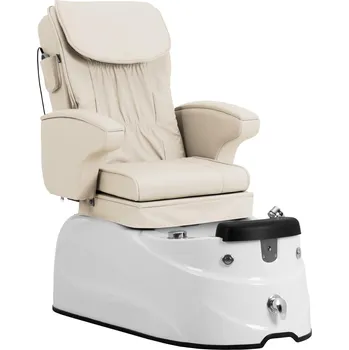 Pedikérské křeslo physa Elektrické pedikérské křeslo - s osvětlenou vaničkou na nohy a masážními funkcemi - 105 W - 150 kg - krémová PHY_PSC_03