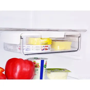 Příslušenství pro lednici FRIGO | výsuvný šuplík do lednice 23 cm | transparentní nalepovací organizér do chladničky