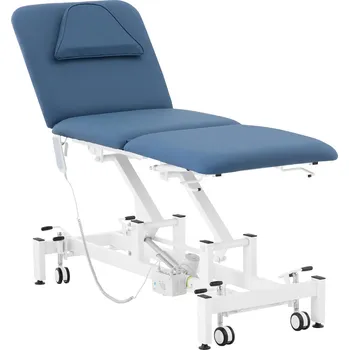Zdraví physa Elektrické masážní lehátko - 1 motor - 100 W - 185 x 63 x 47–90 cm - 150 kg - bílá/modrá PHYSA VALENCE BLUE