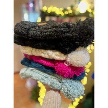 Klobouk Vlněná čepice Nepál - SVĚTLE ZELENÁ