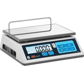 Průmyslová váha TEM Stolní váha - cejchovaná - 15 kg / 5 g - 23 x 30 cm - LCD TTB015D-O-B1