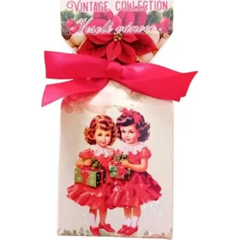 Mýdlo Soap Vánoční mýdlo balené s mašlí Veselé Vánoce Dívky s dárky - 90 g