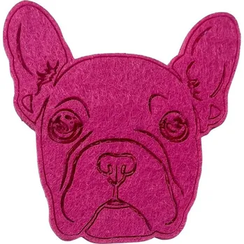 Brož FELT LABEL Brož Buldoček - Růžová