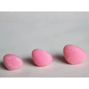 Bezpečnostní nos (čumáček) semišový, jednobarevný růžový, 12x15mm