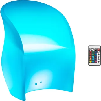 Zahradní sestava Royal Catering Zahradní křeslo - s barevným LED osvětlením - 80 x 60 cm RCBC-80/60-LED