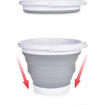 kbelík COMPACTOR | Skládací kbelík 10 L | flexibilní vědro na vodu, úklid i cestování