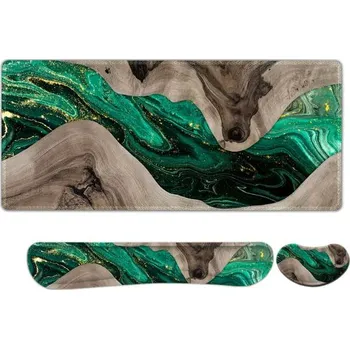 Podložka pod myš Huado XXL ergonomický set podložek k PC 4v1 Smaragd a teak Huado XMN-59294