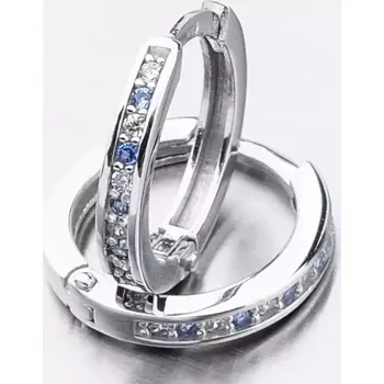 Náušnice Dětské náušničky bílé zlato 585 zirkon kroužky 52GZ-3344BMB