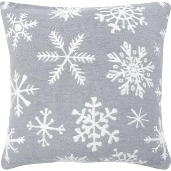 Bytový textil SCANquilt povlak WINTER vločky šedobílá 40 x 40 cm