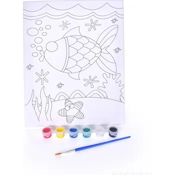 omalovánky VYMALUJ SI SÁM | obrázek na rámu | ryba | 24 × 30 cm + barvy & štětec