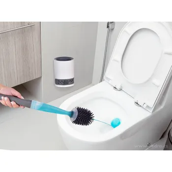 WC štětka GoEco® | 2v1 Silikonová WC štětka s dávkovačem čisticího gelu v rukojeti