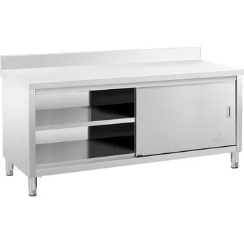 Kuchyňská skříňka Royal Catering Pracovní skříň z ušlechtilé oceli RCSSCB-200X70-E-B