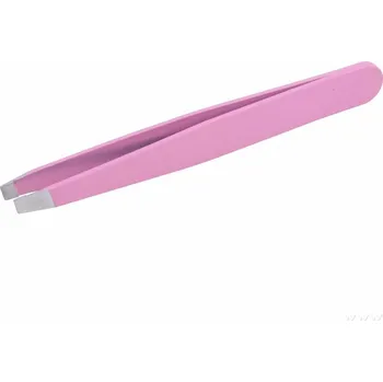 Kosmetická pinzeta BEAUTY | šikmá pinzeta | nerezová ocel | precizní úprava obočí | růžová