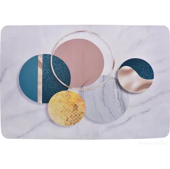 Koupelnová předložka SPA | ULTRASAVÁ křemelinová koupelnová předložka | rychleschnoucí & protiskluzová | 60 × 90 cm | abstrakt