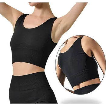Bezešvý sportovní top - L/XL černá