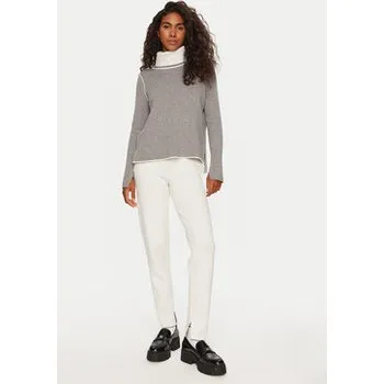 Dámské kalhoty Deha Úpletové kalhoty D12825 Bílá Regular Fit S