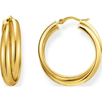 Náušnice Thomas Sabo CR738-413-39 Bold - Gold-plated Hoop Earrings 27,0 mm Intertwined design Ladies