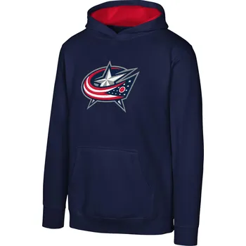 Chlapecká mikina Outerstuff Dětská mikina Columbus Blue Jackets NHL Prime Po Flc Hood -Home Velikost: Dětské L (11 - 12 let)