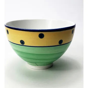 Keramická kompotová miska Tereza zelená žlutá