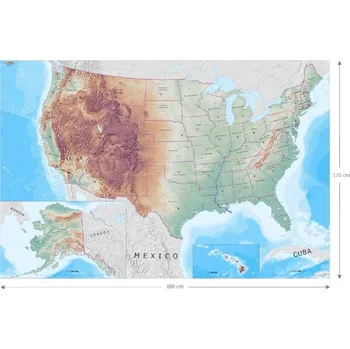 Velká mapa USA 1 : 3 000 000
