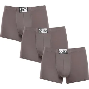 Pánské spodní prádlo 3PACK pánské boxerky Styx klasická guma tmavě šedé (3Q1063) L Možnost vrácení zboží ZDARMA do 120 dnů!