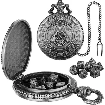 Příslušenství k deskovým hrám imago Sada kostek s pouzdrem: Pán ohně, barva starostříbro